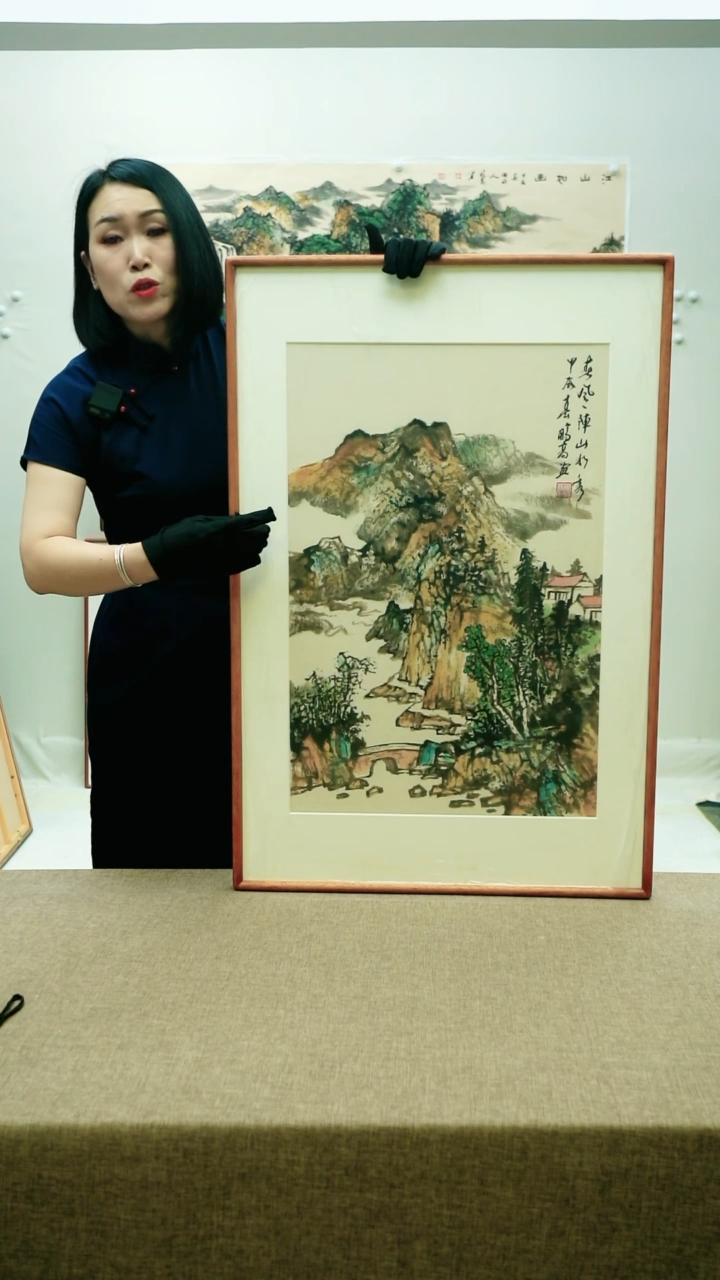 92*62唐鹏高手绘山水带框