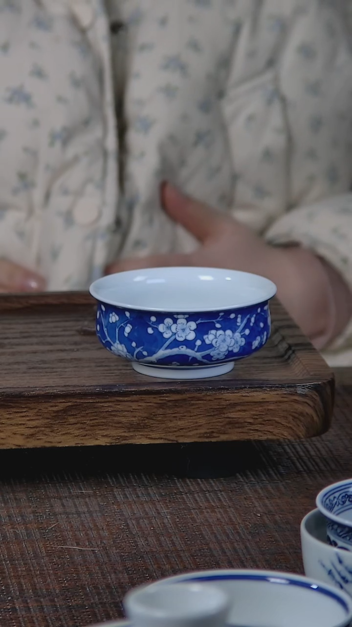 【闪购商品】折葵非器手工手绘冰梅矮炉式杯