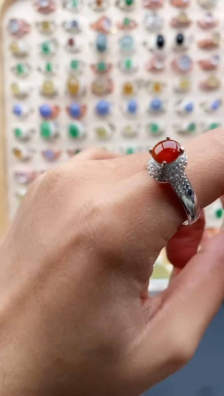 【闪购商品】翡翠戒指未镶嵌缅甸天然A货翡翠555  9+2