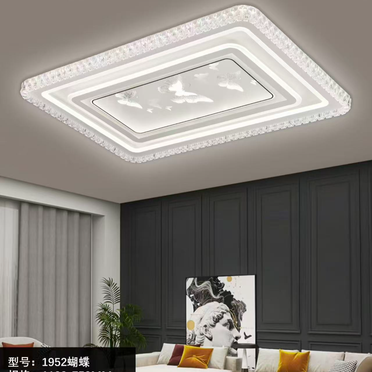 2026新款现代简约蝴蝶客厅吸顶灯 LED蝴蝶高亮客厅吸顶灯