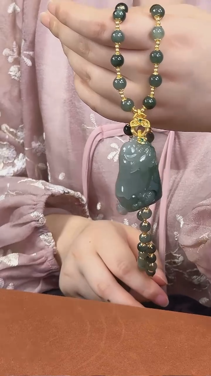 颈饰未镶嵌翡翠翡翠莲蓬吊坠