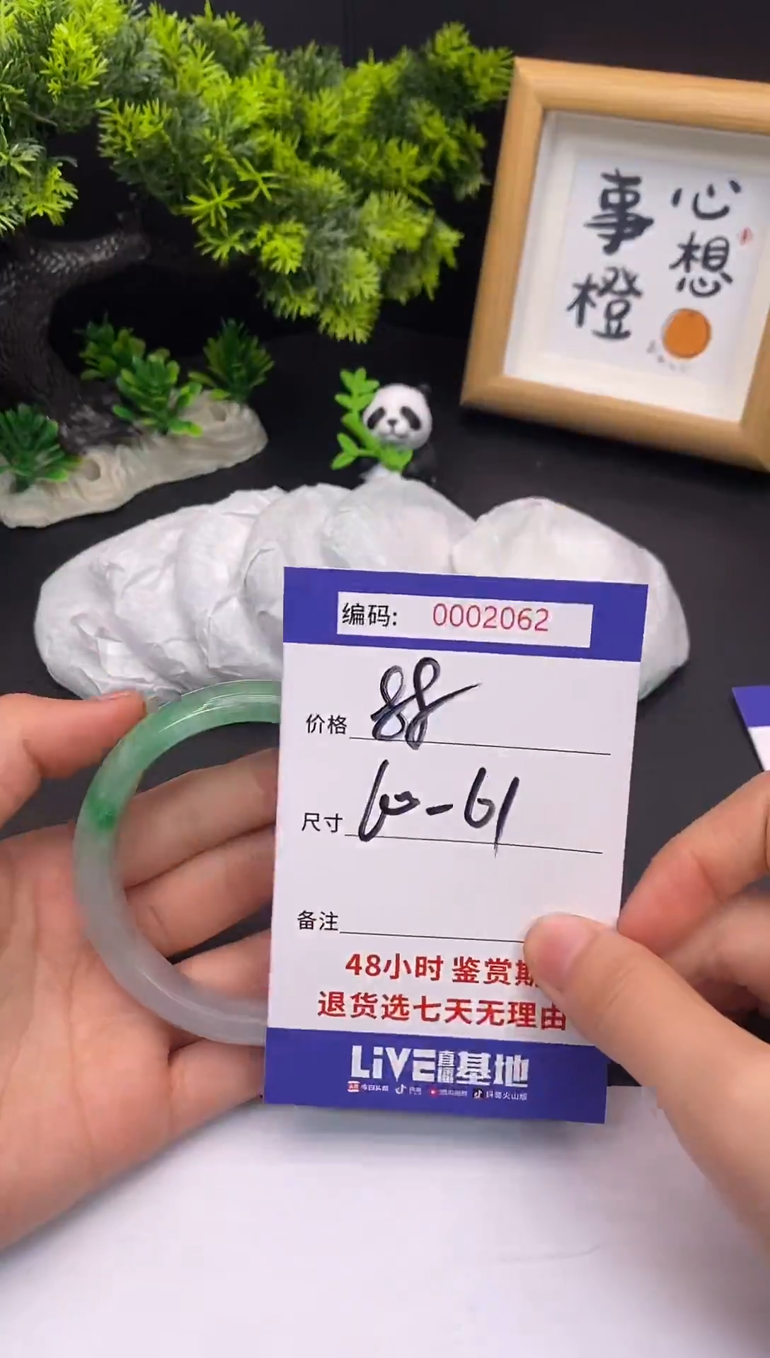 未镶嵌手镯翡翠0002062