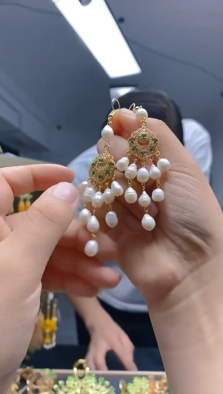 【闪购商品】淡水珍珠耳饰合金413珍珠饰品