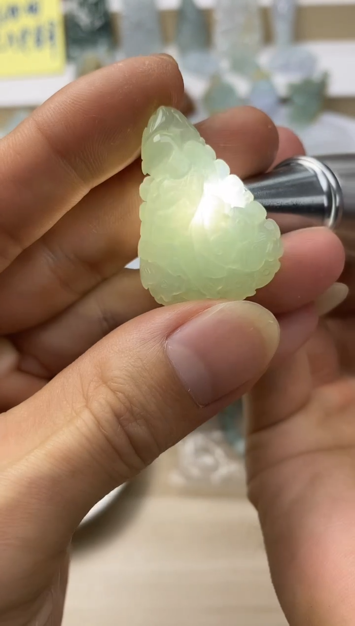 颈饰未镶嵌翡翠16天然缅甸翡翠A货凤凰