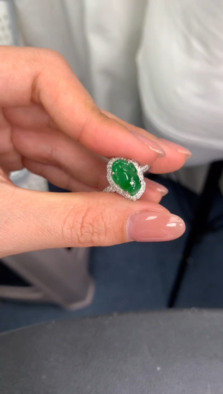 【闪购商品】定制翡翠18K金镶嵌模式推广期24小时鉴赏期