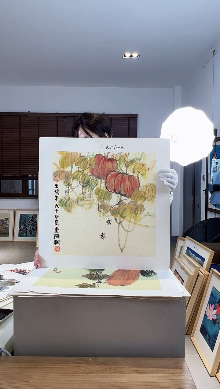 【闪购商品】版画耿玉琨限量作品亲签盖章版画S