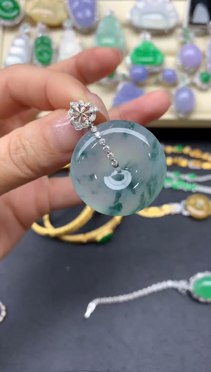 【闪购商品】翡翠颈饰18K金镶嵌506-中国好珍宝