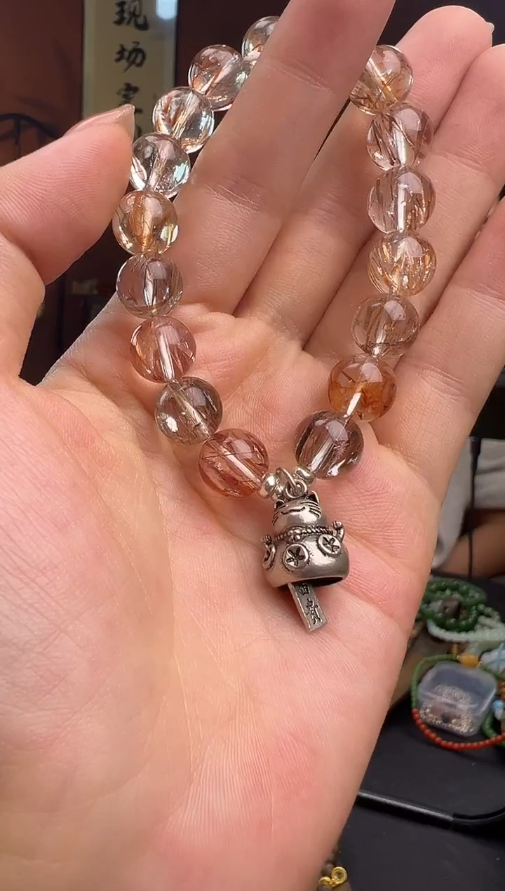 未镶嵌手串水晶黑金超