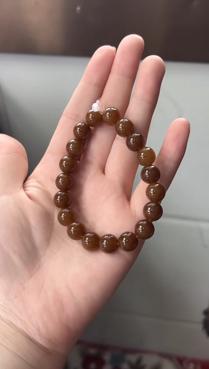 【闪购商品】和田玉手串未镶嵌若羌色差卡10