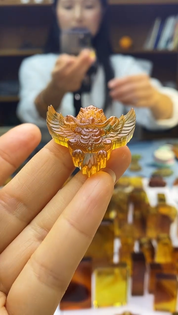 琥珀颈饰未镶嵌SN90-50（大鹏鸟）