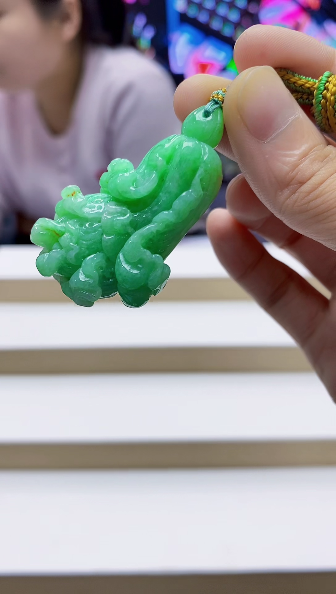 未镶嵌定制翡翠-毛货挂件76