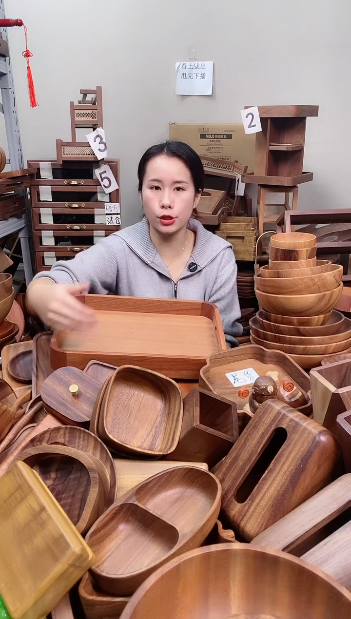 木 乌檀木圆角托盘36*26*5cm  