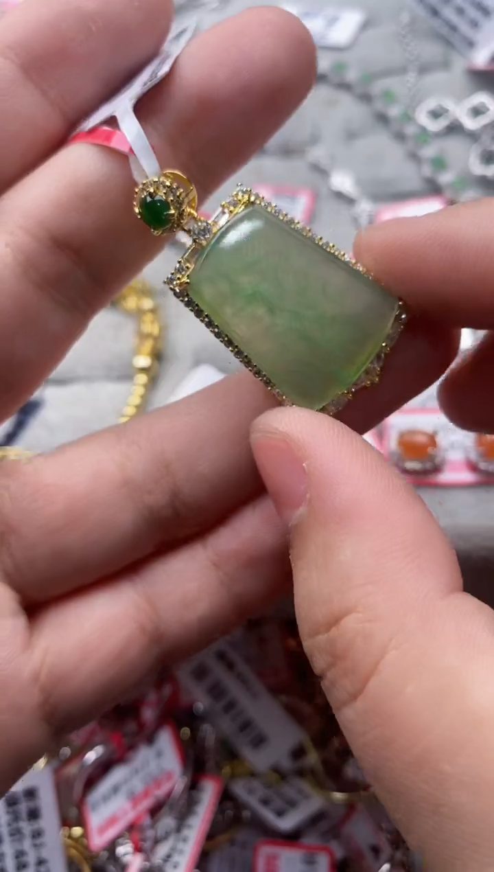 【闪购商品】翡翠戒指银S925镶嵌666666---8