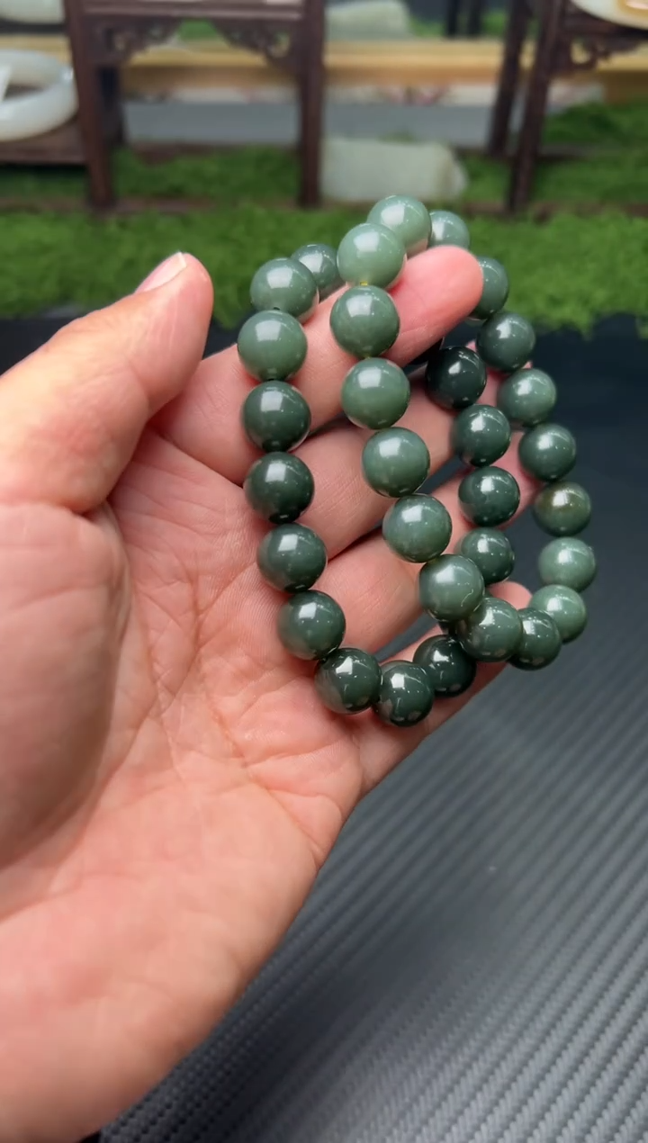 未镶嵌手串和田玉叶城微色差卡12多样性发货拍一发一