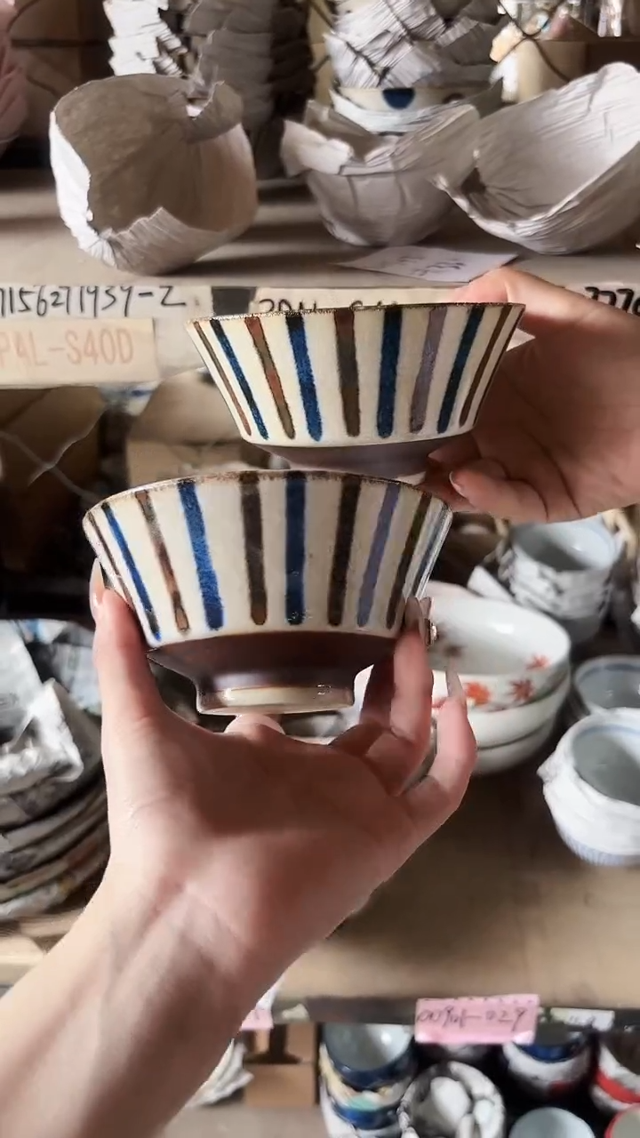 陶瓷粗陶13cm饭碗两个