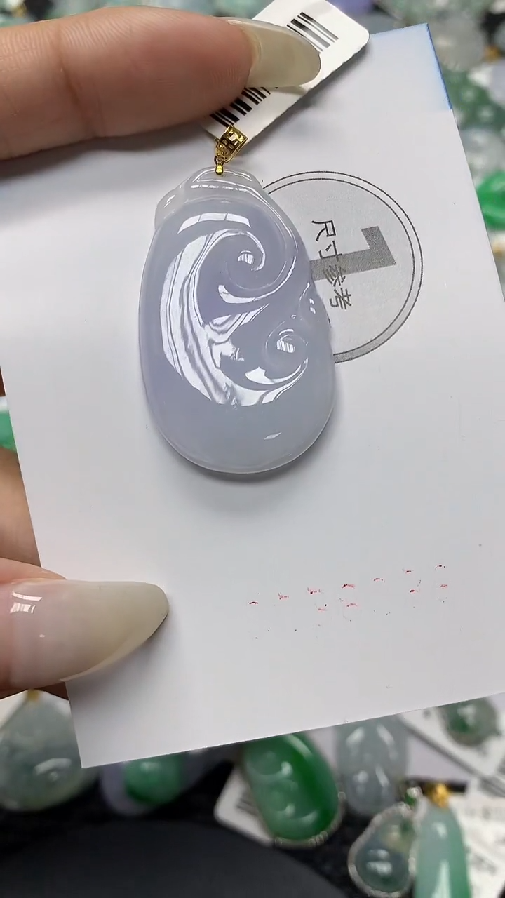 颈饰18K金镶嵌翡翠11111111111