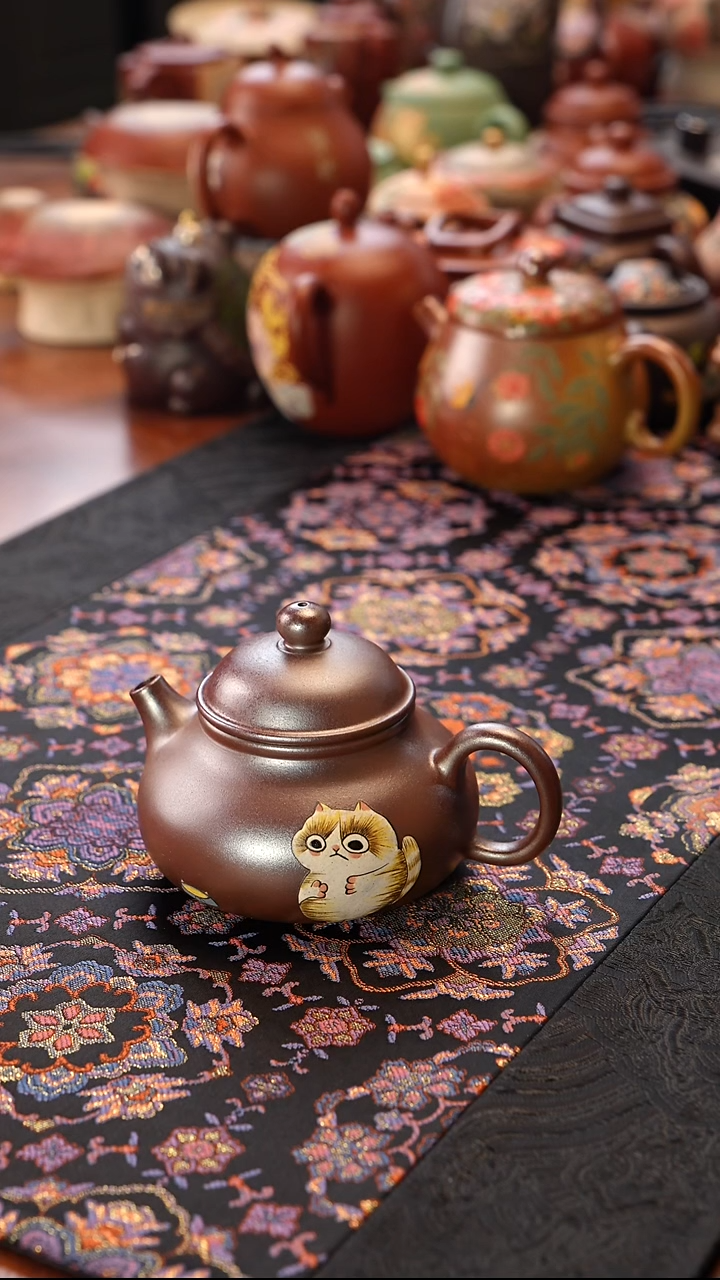 茶壶紫砂柴烧容天