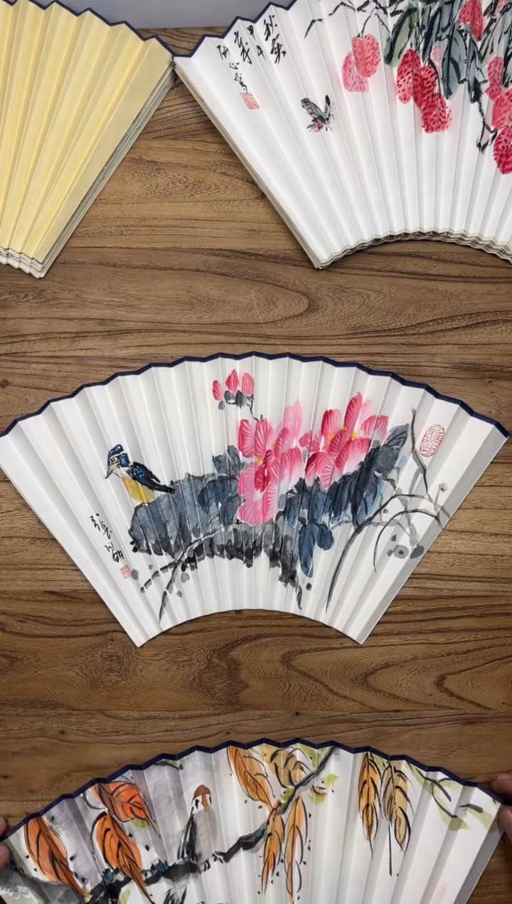 【闪购商品】扇子16方泽黎长物宣纸扇面