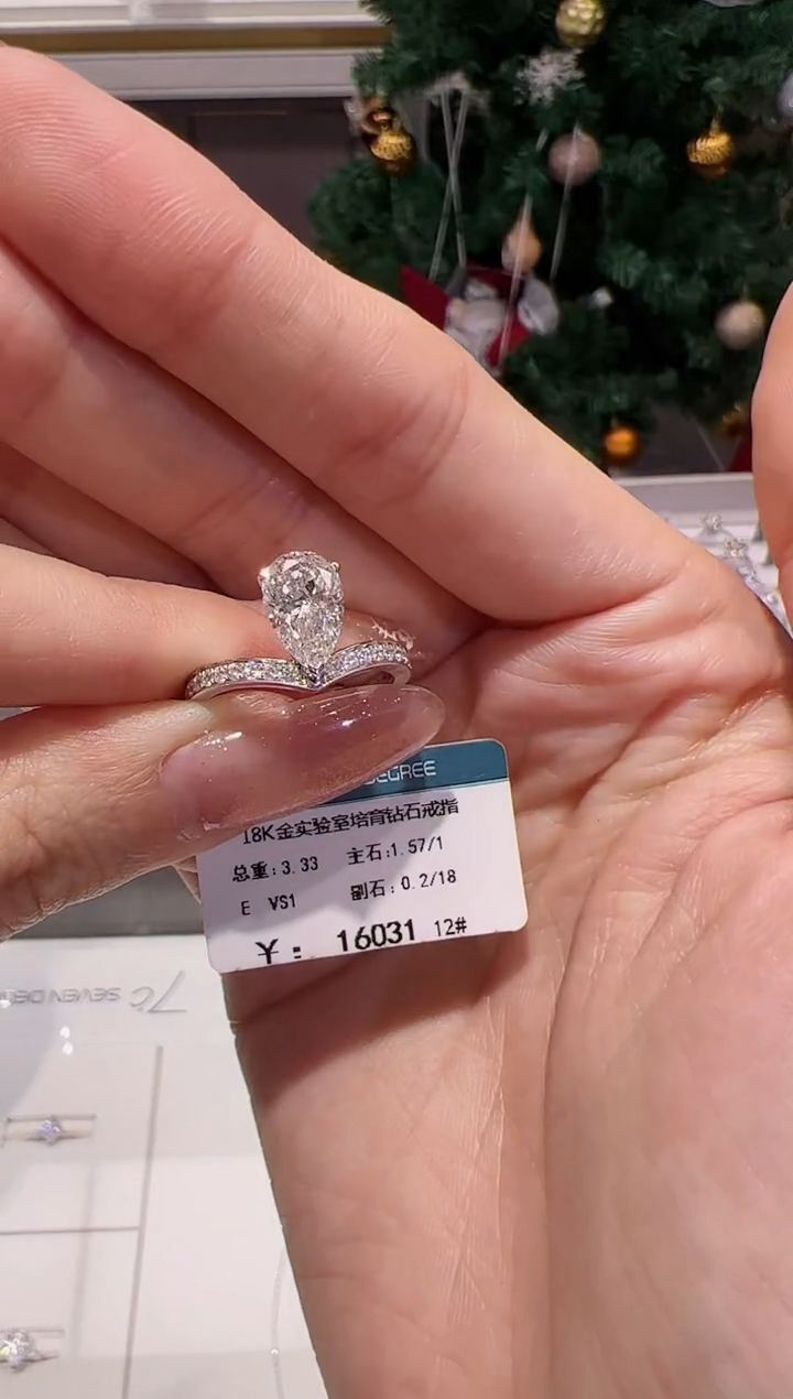 【闪购商品】实验室培育钻石18K金镶嵌@@529243979