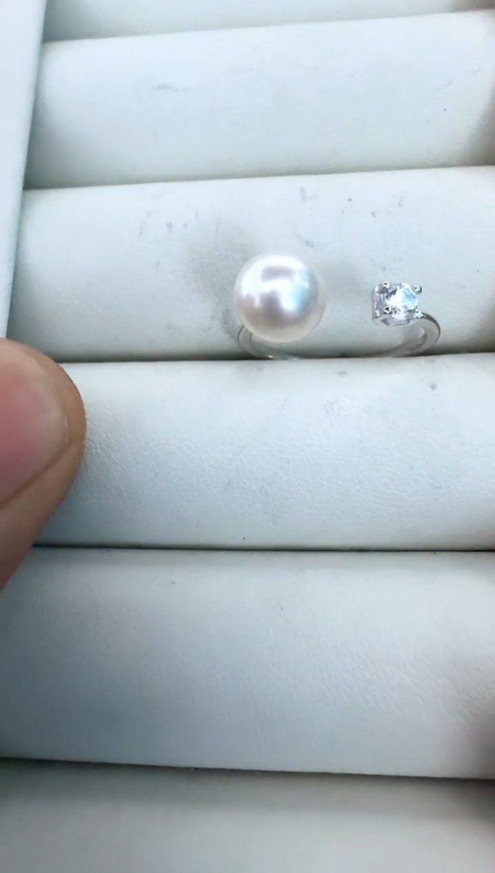 【闪购商品】海水珍珠戒指银S925镶嵌戒指