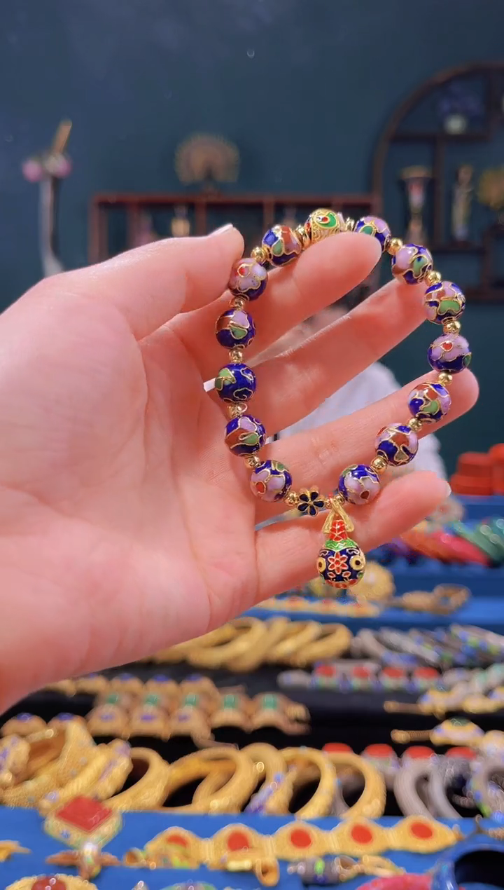 【闪购商品】景泰蓝手串1.0宝蓝色