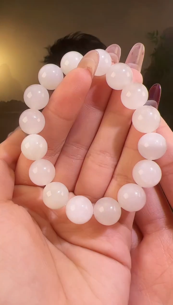 【闪购商品】和田玉手串未镶嵌cp手串 带包容