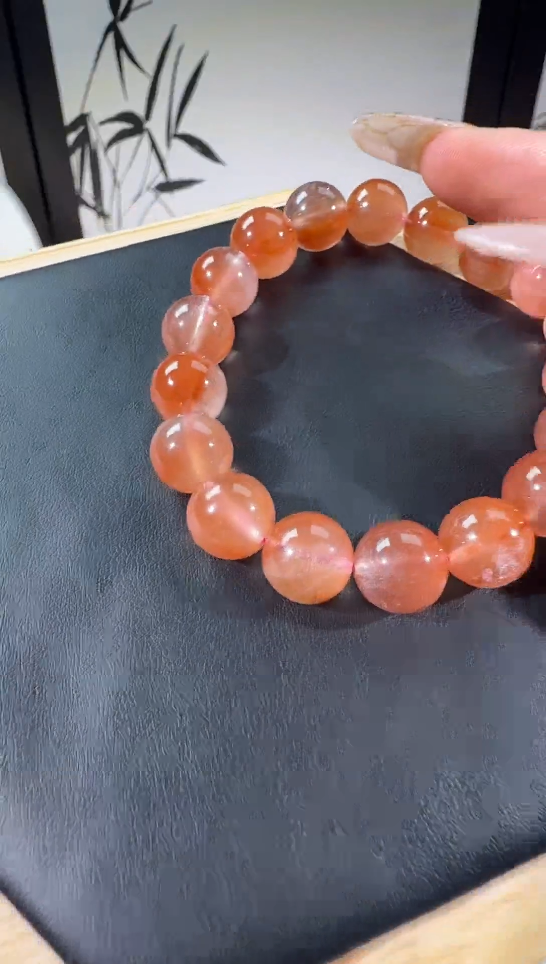 未镶嵌手串水晶红兔毛手串