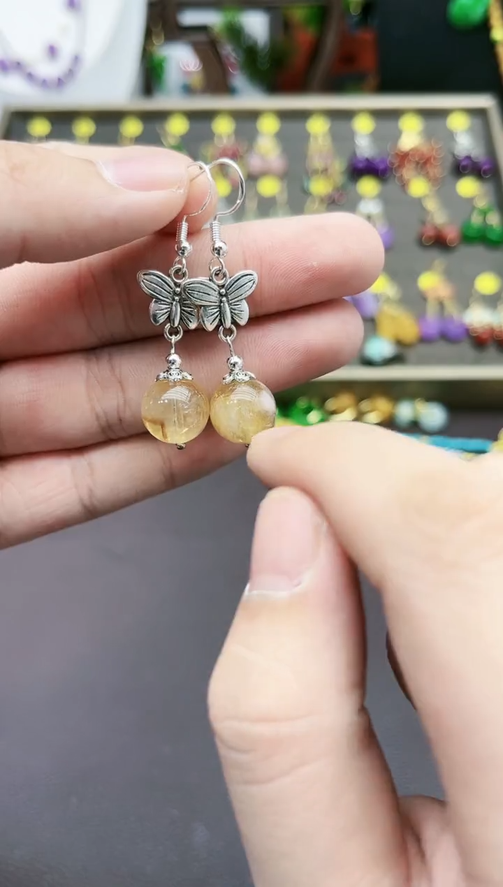 【闪购商品】水晶耳饰银S925镶嵌116000