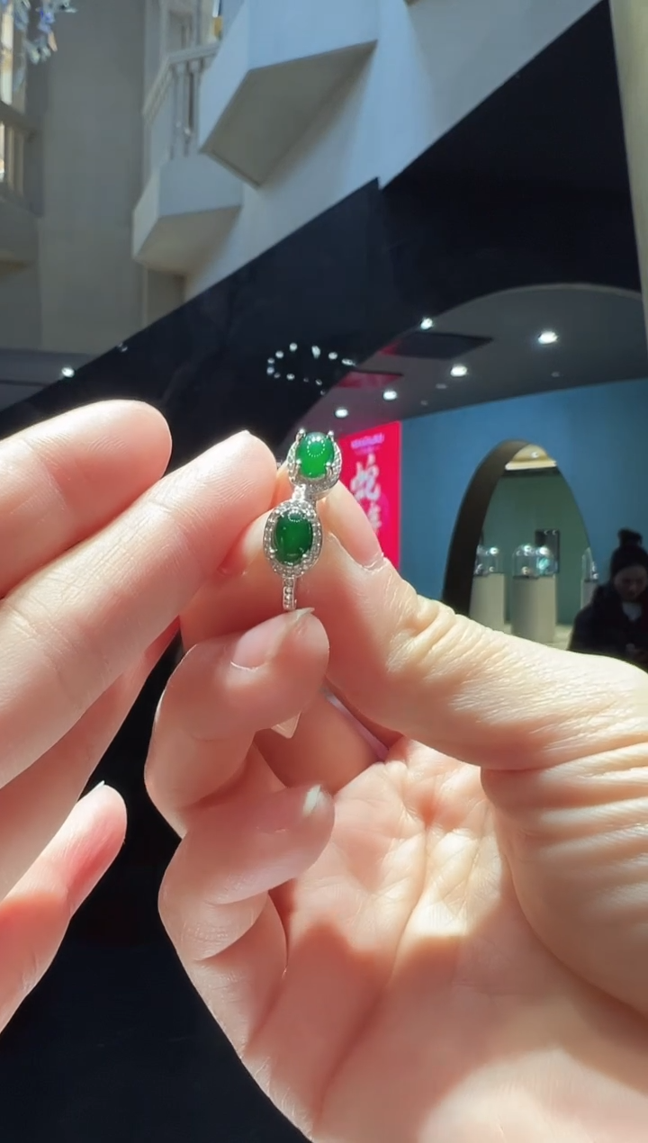 【闪购商品】翡翠耳饰银S925镶嵌24】多样性发其一