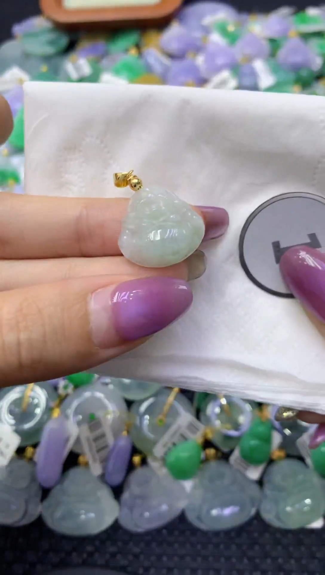 颈饰未镶嵌翡翠天然缅甸翡翠A货