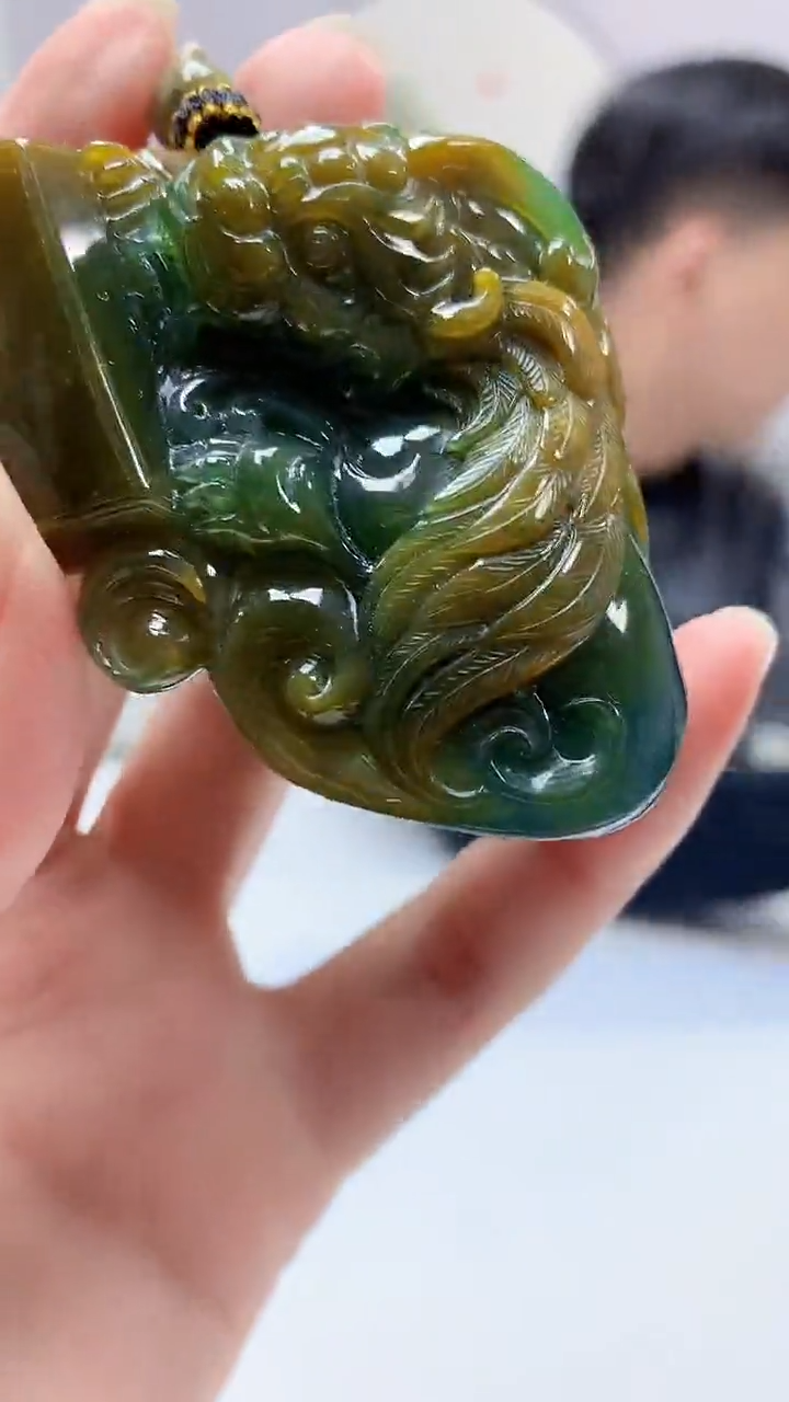 【闪购商品】定制翡翠未镶嵌4917zm-毛货挂件貔貅211