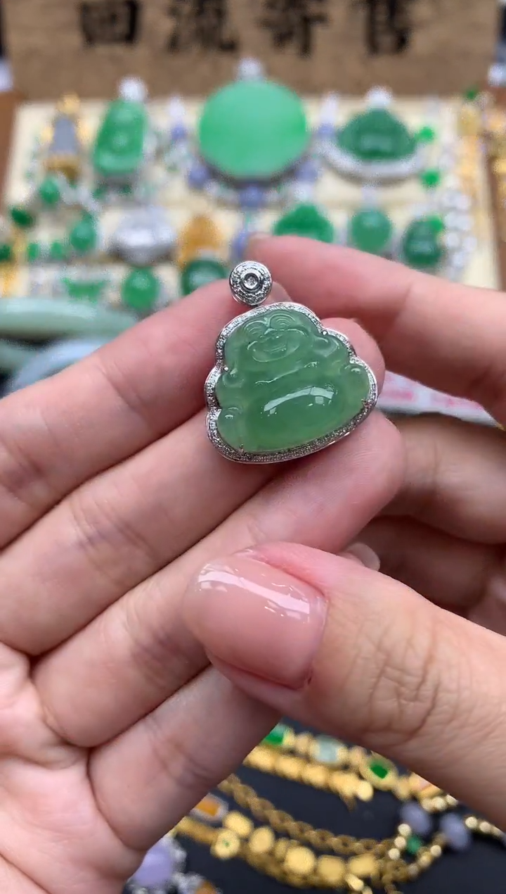 【闪购商品】翡翠颈饰18K金镶嵌342-中国好珍宝