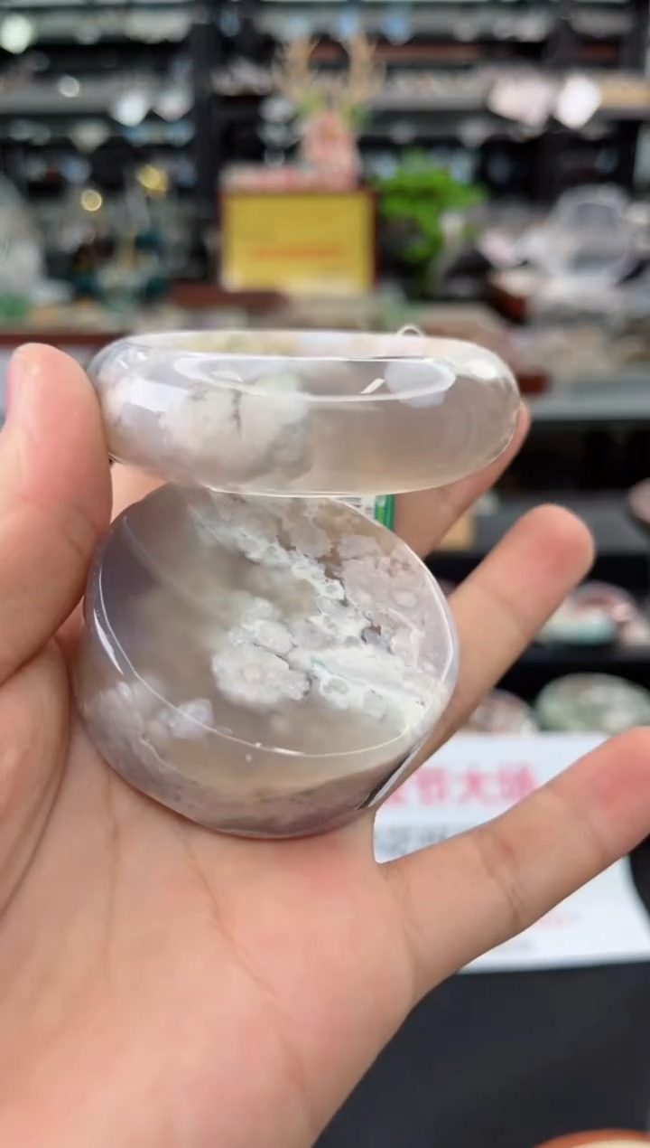 【闪购商品】石英质玉手镯未镶嵌54圈口（赠品镯心）3571048