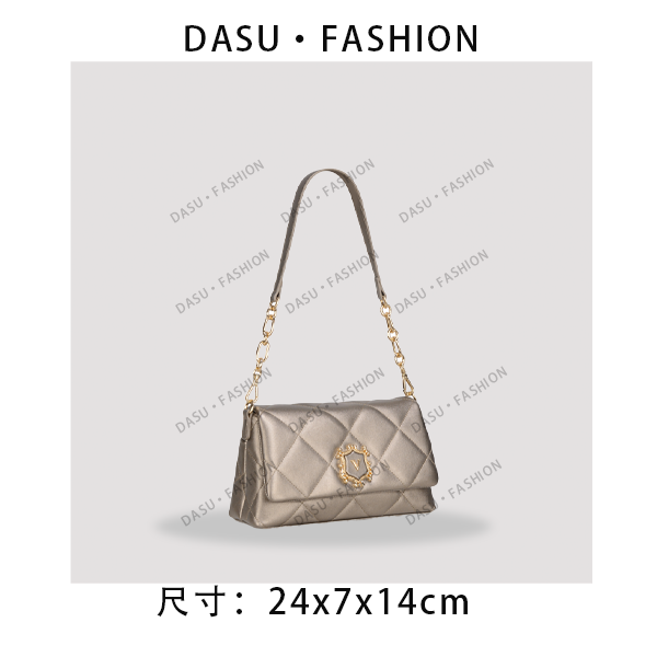 【苏总专属】GQ-20143-香槟色女士时尚潮流气质小众腋下包斜挎包