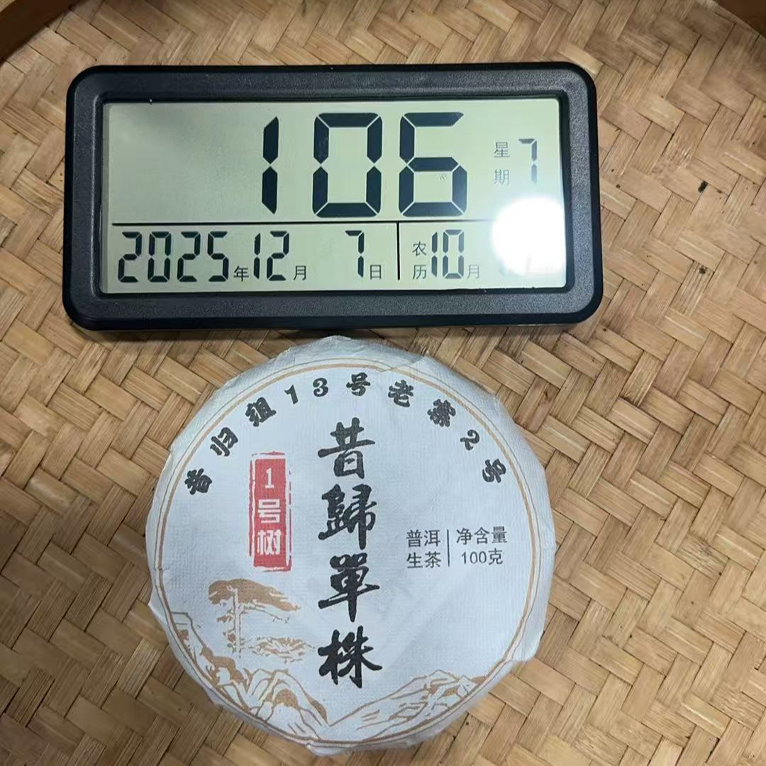 96号-2021年100克昔归单株（春）普洱生茶饼