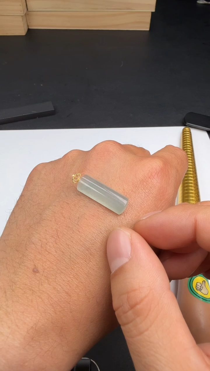 吊坠(不含链)18K金镶嵌翡翠翡翠饰品-64