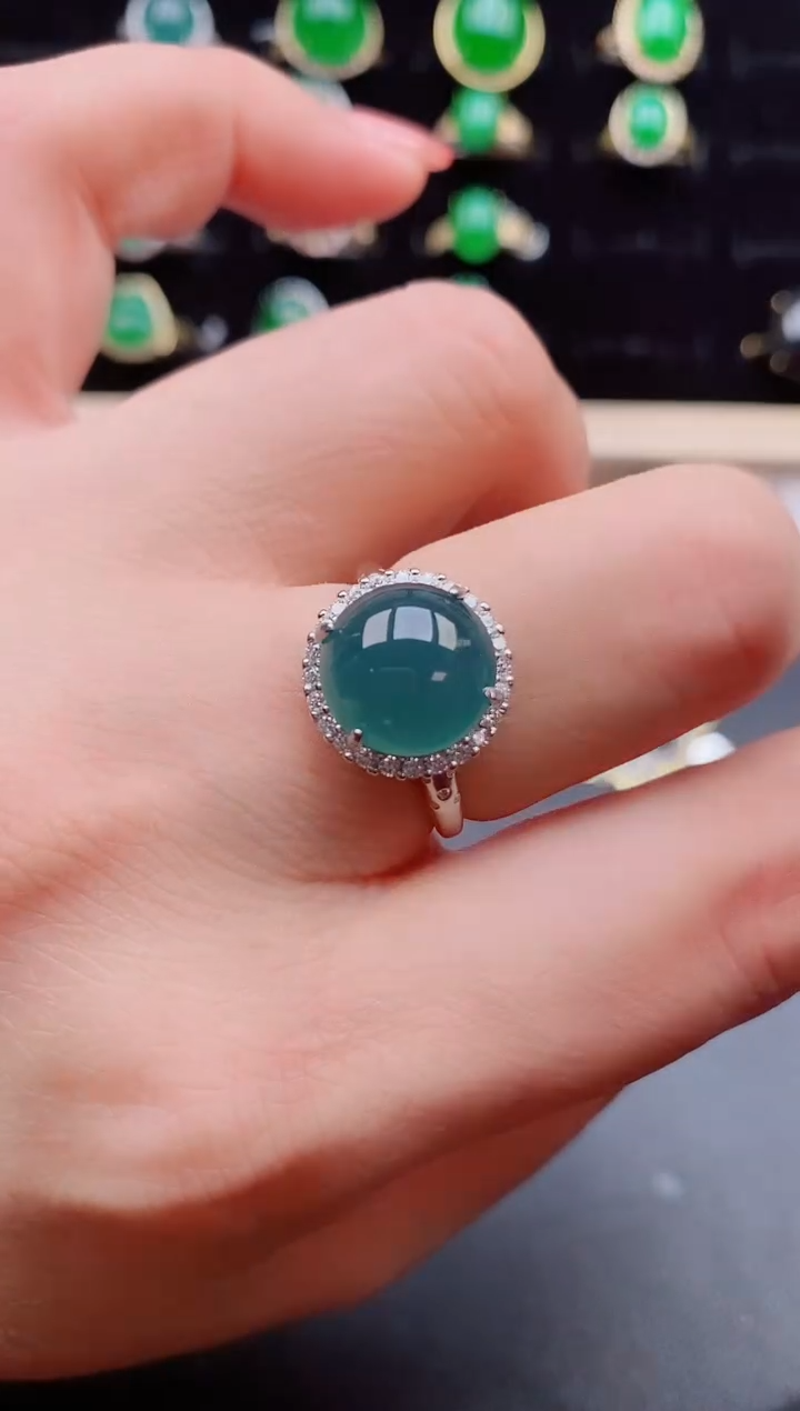 【闪购商品】翡翠戒指银S925镶嵌212121