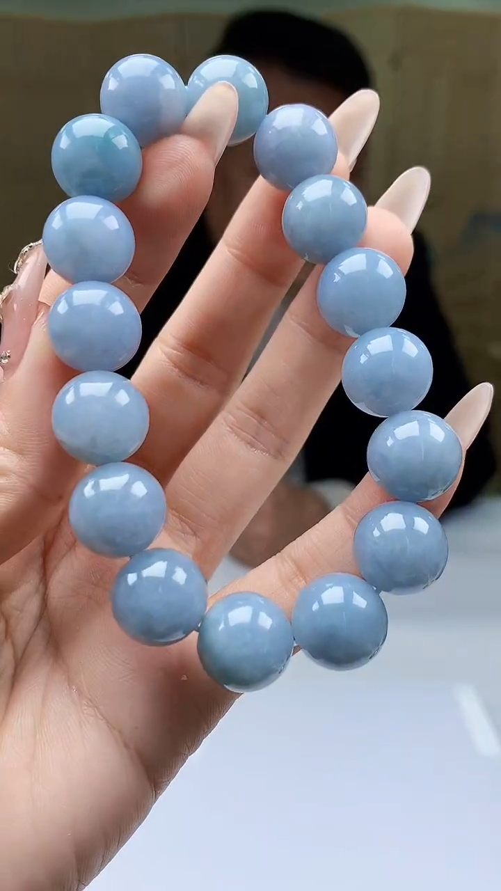 【闪购商品】定制翡翠未镶嵌4969ty-毛货手串33