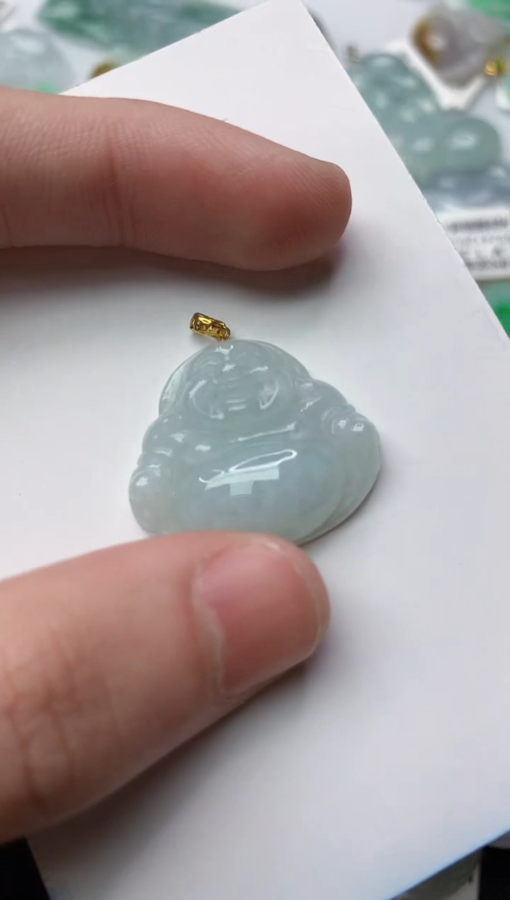 【闪购商品】翡翠颈饰18K金镶嵌94............
