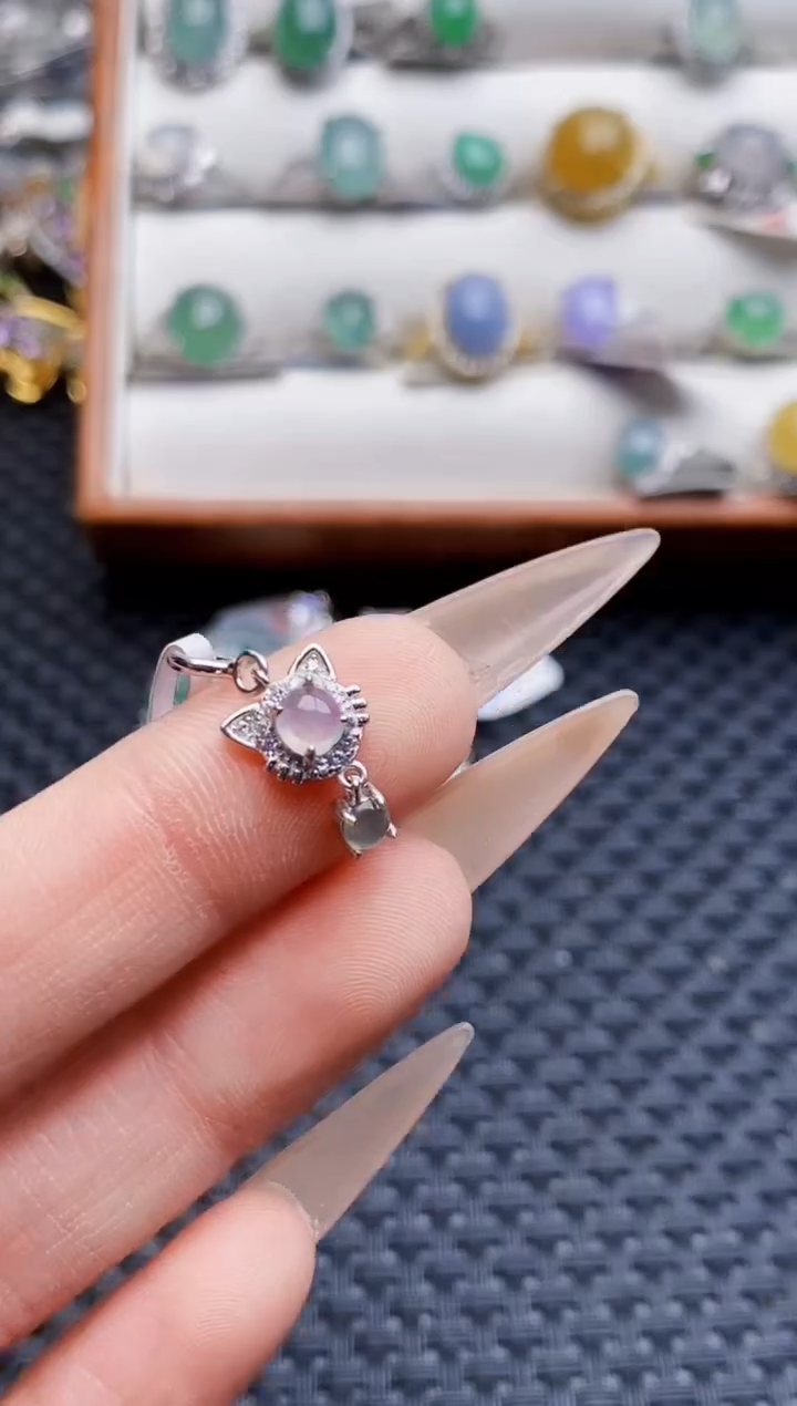 银S925镶嵌戒指翡翠1063