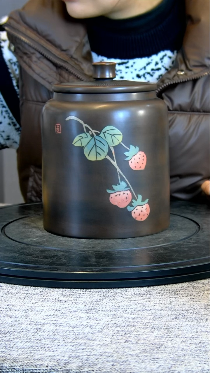 【闪购商品】建水全手工紫陶茶罐精磨微瑕疵223