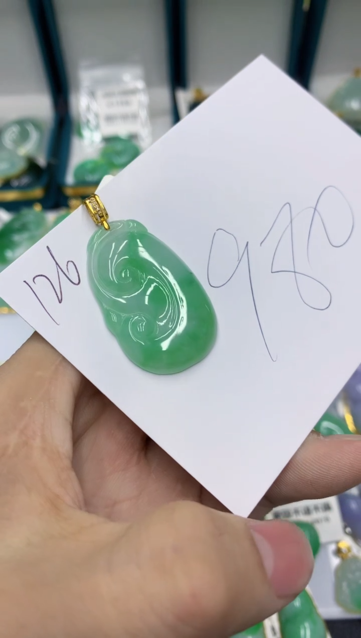 【闪购商品】翡翠颈饰18K金镶嵌号链接111111