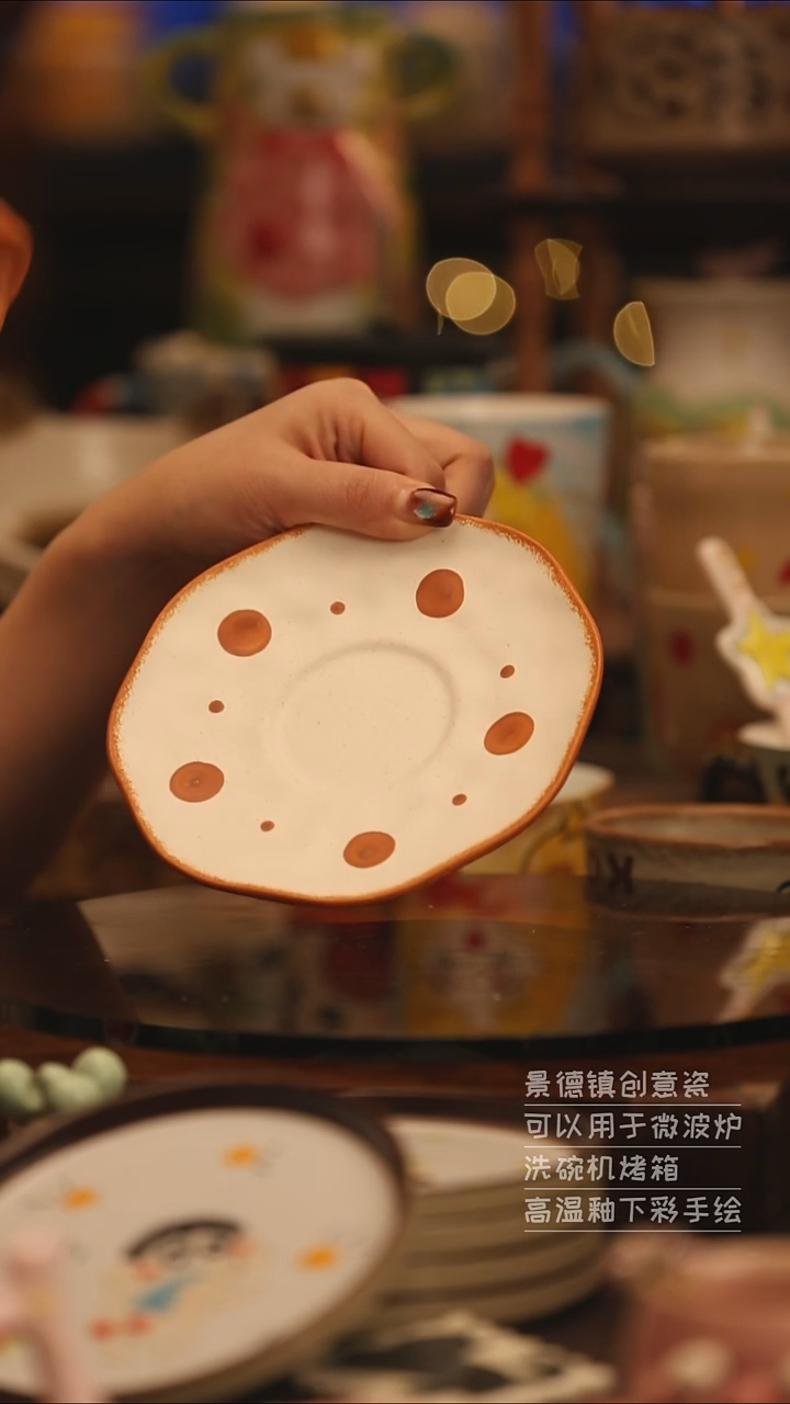陶瓷景德镇可爱陶瓷釉下彩绘设计师款