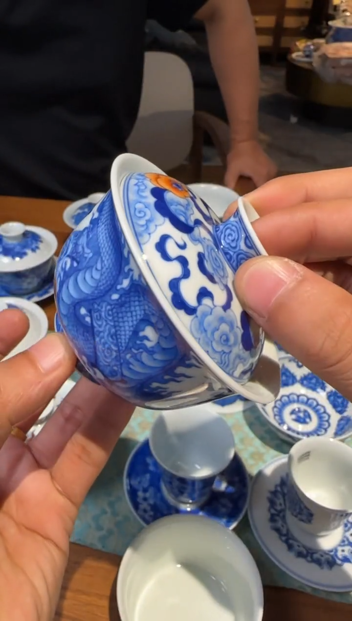 妙色 巳巳如意蛇盖碗