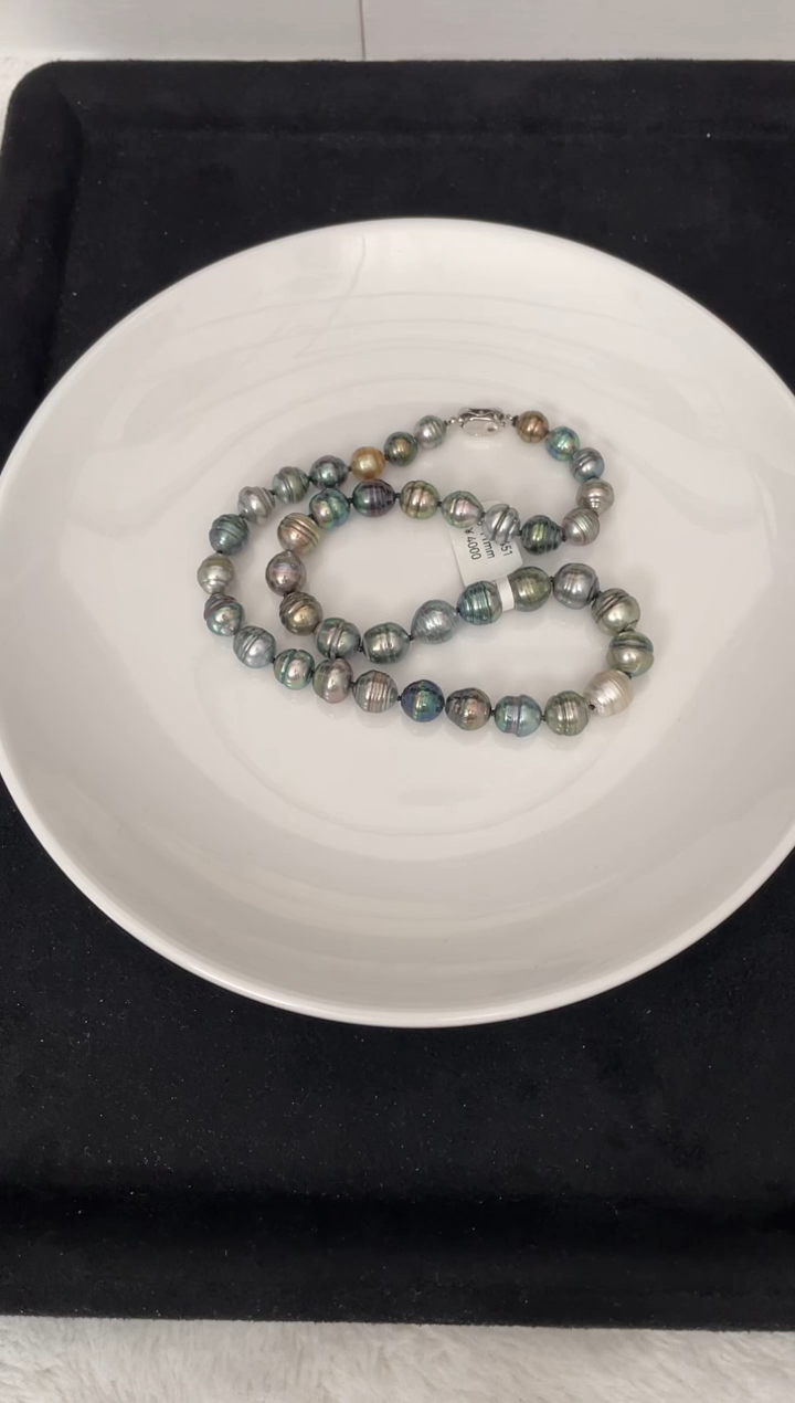 【闪购商品】海水珍珠项链未镶嵌大溪地螺纹8-11mm（多样性发一）