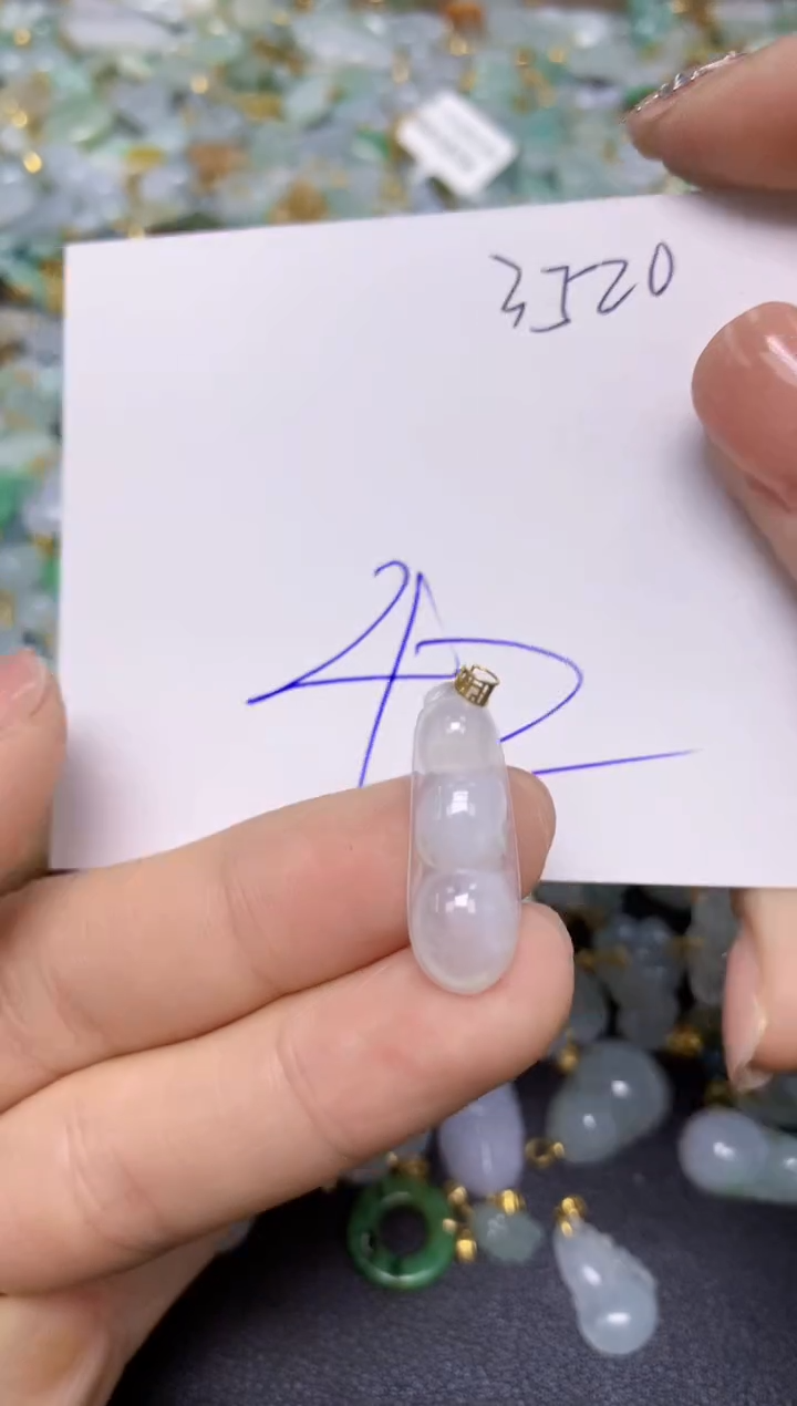 【闪购商品】翡翠挂件18K金镶嵌 天然翡翠A货