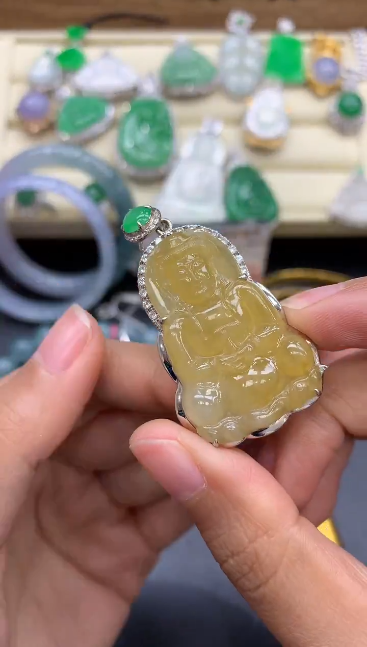 【闪购商品】翡翠颈饰18K金镶嵌438-中国好珍宝