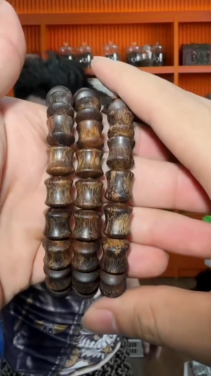 沉香手串12号沉水黑伽罗多样性发一
