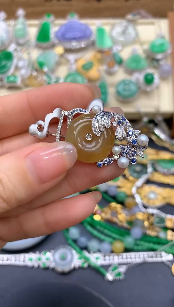 【闪购商品】翡翠颈饰18K金镶嵌508-中国好珍宝