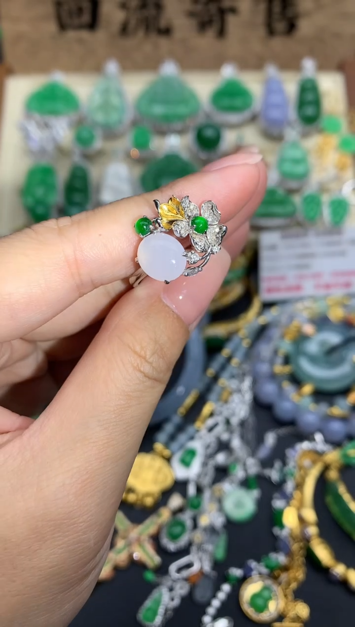 【闪购商品】翡翠戒指18K金镶嵌352-中国好珍宝